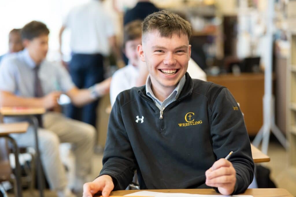 Happy boy in class 24 Large