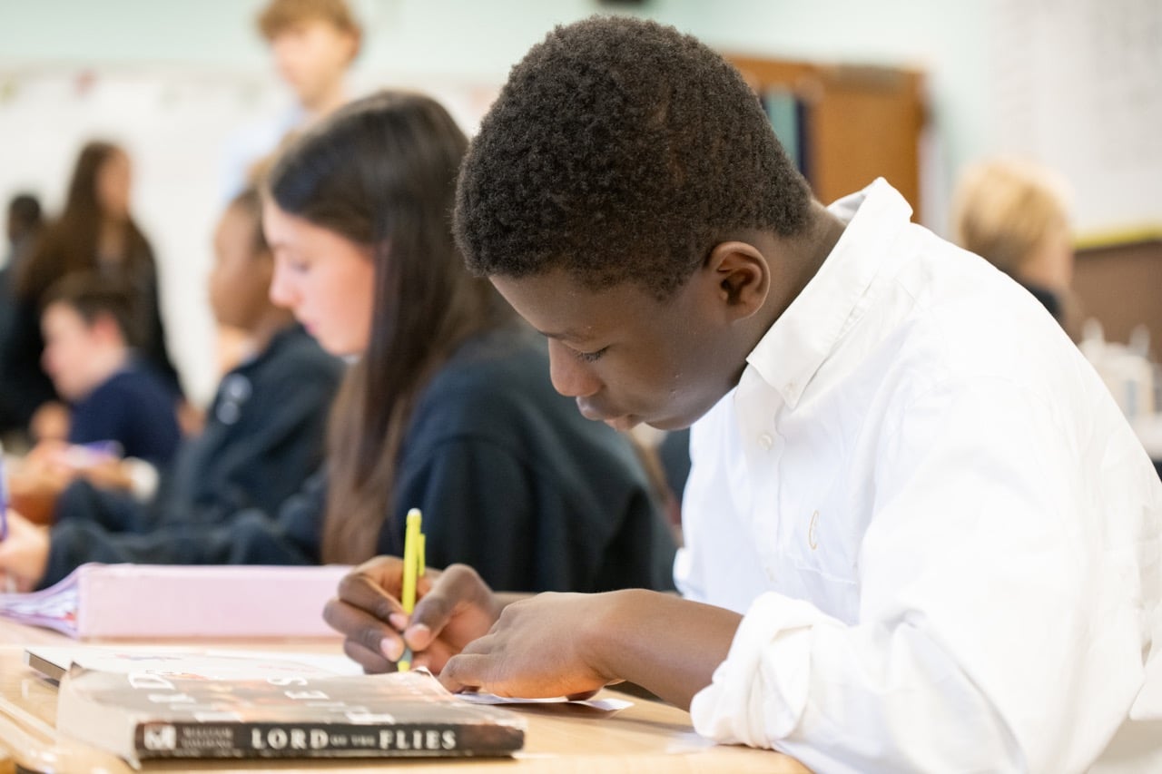 boys studying